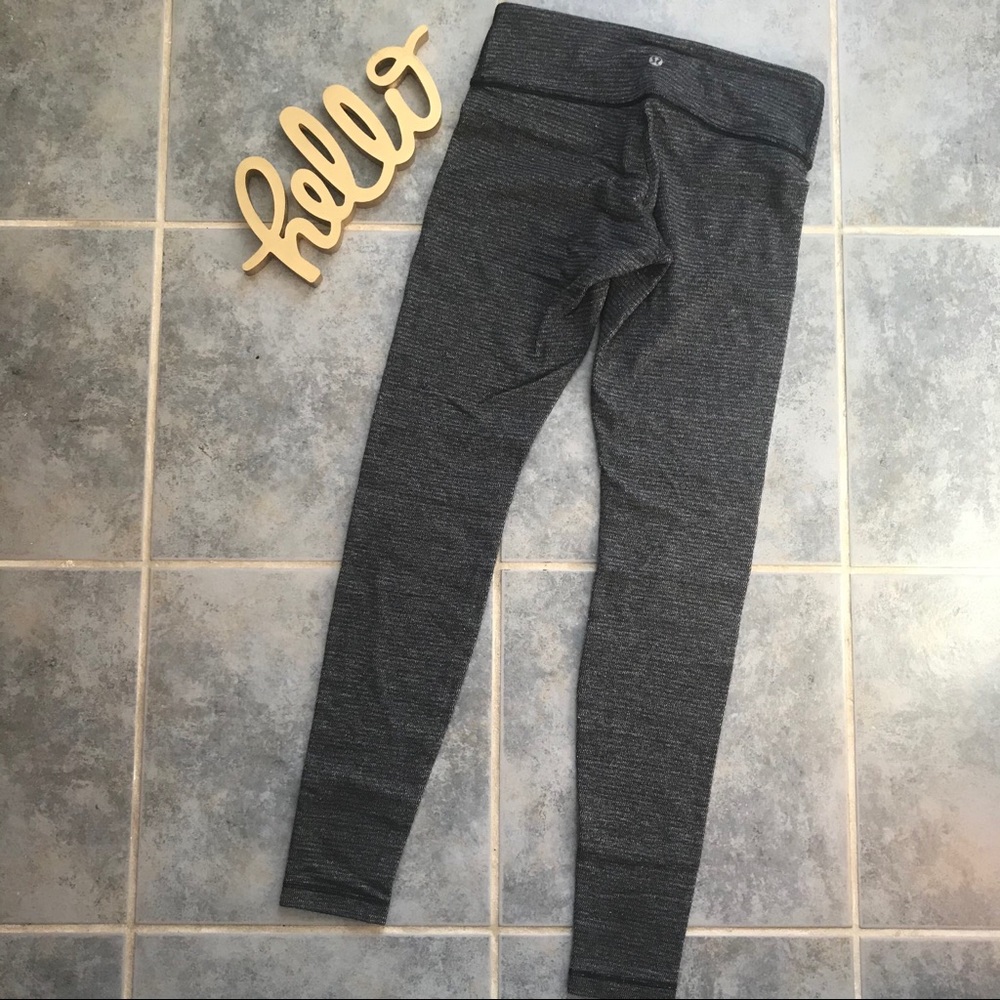 Lululemon Leggings Mid Rise Grey Warm Thermal 2 - Picture 1 of 10